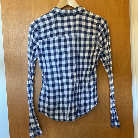 Like New - Hollister Blue & White Checkered Button Down - Size M - Picture 2 of 4